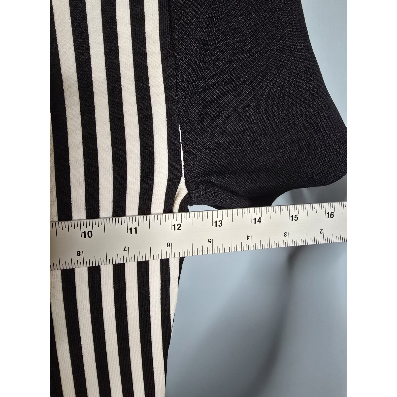 Ph5 Cleo Striped Asymmetric Dress Xs Black White Knit Mini Designer Nwt — image 8 of 8
